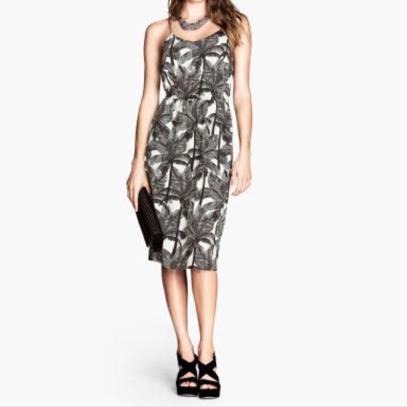 h&m palm tree dress